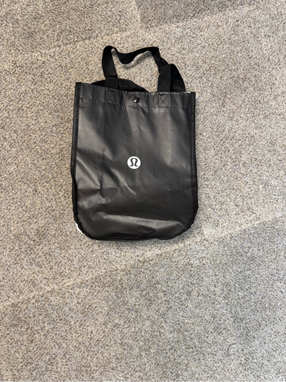 lululemon athletica Black Messenger Tote with Logo